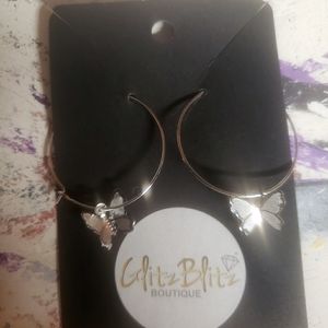 Butterfly Bangle Earrings